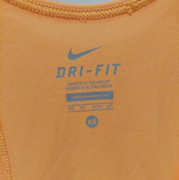 Nike Dri Fit Just Do It tank top orange women's xs - Picture 3 of 4